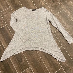 Dulcie - high low hem long sleeve knit sweater